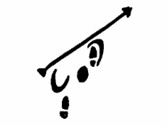 Bâton de Joinville : pictogramme explicatif garde classique/garde croisée - gif animé