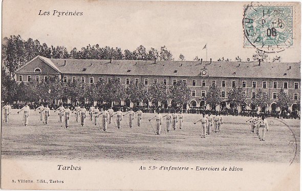 Exercice de bâton de Joinville - Les Pyrénées Tarbes A 54èmr d'infanterie